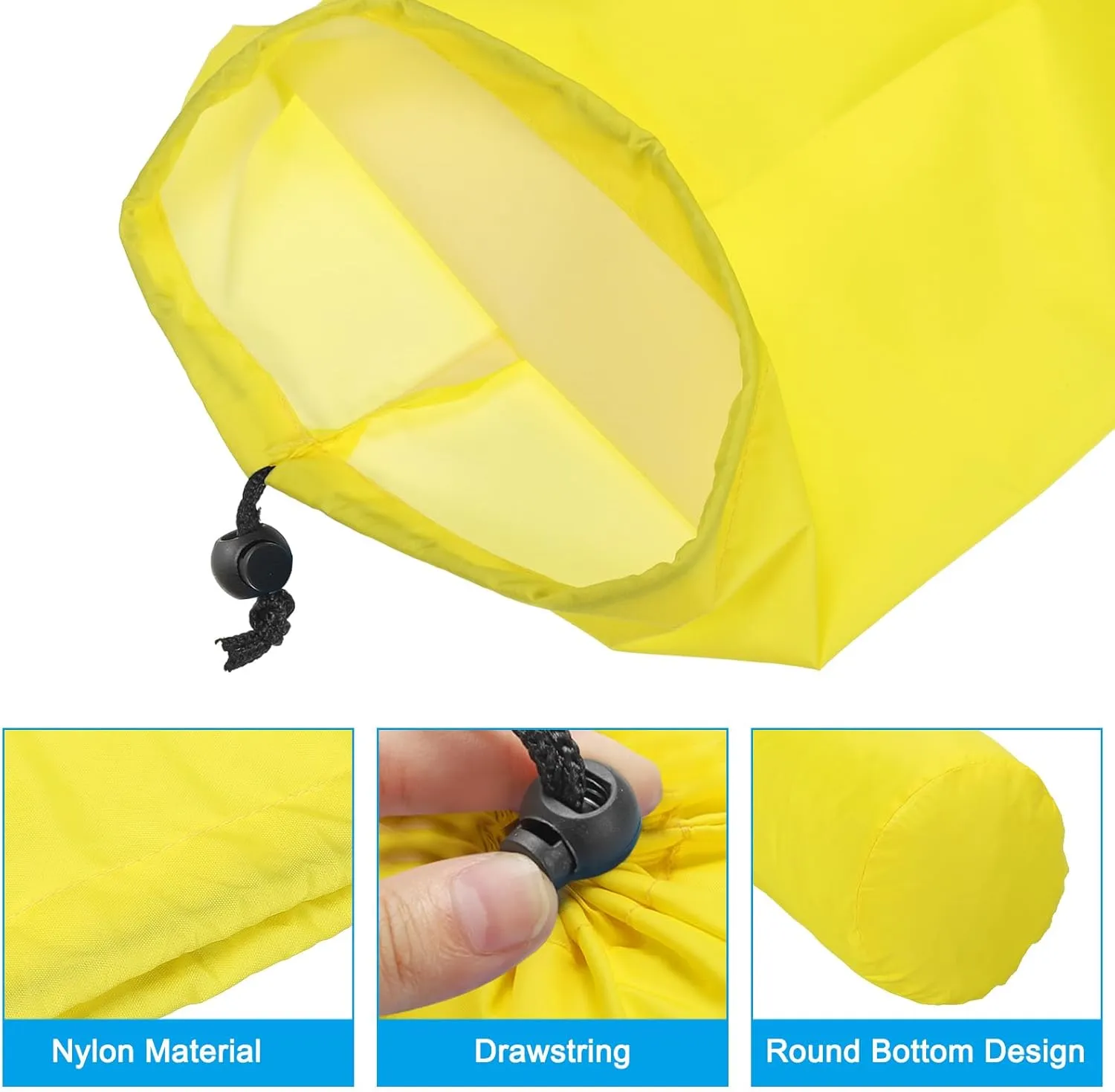 PATIKIL Stuff Sack, Waterproof Outdoor Storage Sack Portable Drawstring Dust Flap Bag for Camping Hiking
