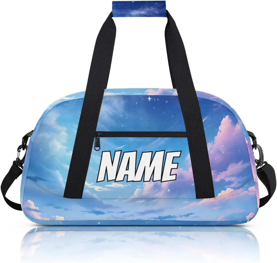 Personalized Custom Gym Bag for Women Men Carry on Universe Travel Duffel Tote Starry Sky Overnight Workout Weekender Bag