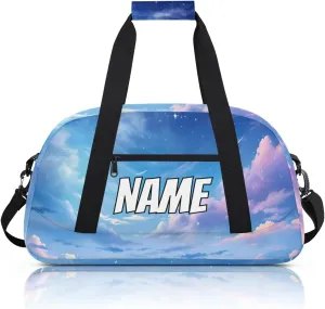 Personalized Custom Gym Bag for Women Men Carry on Universe Travel Duffel Tote Starry Sky Overnight Workout Weekender Bag