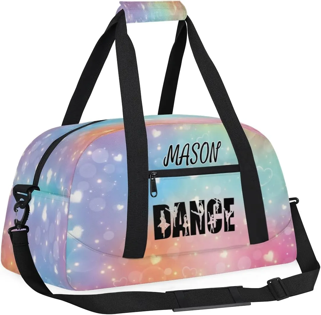Personalized Dance Bag Gym Bag for Women, Custom Sport Duffel Bag Overnight Weekender Bags Travel Duffel Bag, Gorgeous Glitter