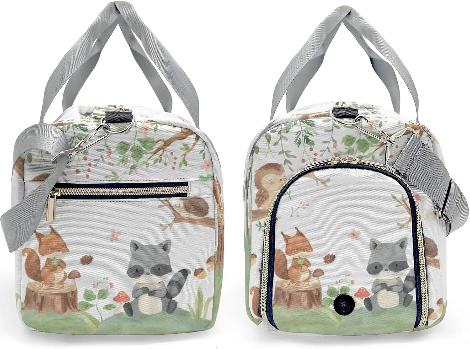 Personalized Duffel Bag Woodland Squirrel Raccoon Owl Hedgehog Function Meets Fashion: Travel Bags for Fitness Journey