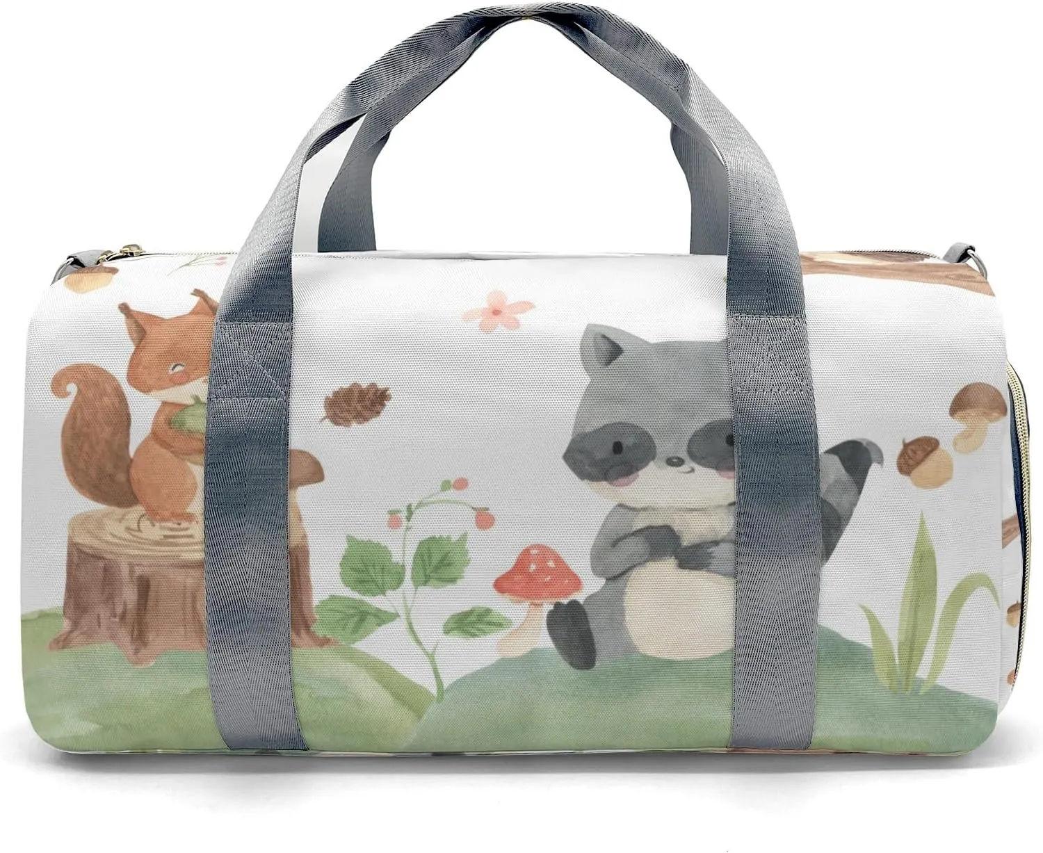 Personalized Duffel Bag Woodland Squirrel Raccoon Owl Hedgehog Function Meets Fashion: Travel Bags for Fitness Journey