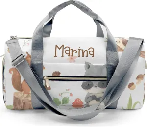 Personalized Duffel Bag Woodland Squirrel Raccoon Owl Hedgehog Function Meets Fashion: Travel Bags for Fitness Journey