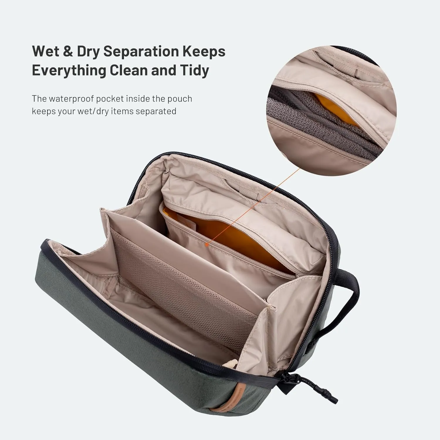 PGYTECH Travel Toiletry Bag for Men & Women, Hanging Compact Pouch, Waterproof Dopp Kit for Traveling, Shaving Bag Makeup Bag Organizer for Toiletries