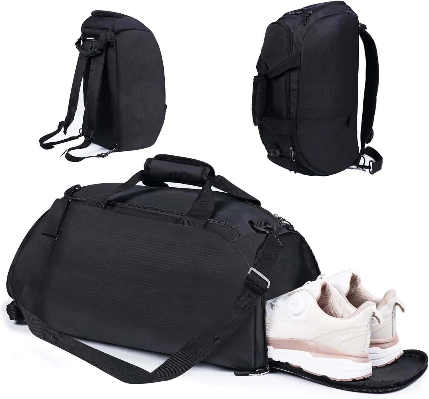 Pickleball Backpack Bags for Men Large Capacity Pickleballs Handbag with Shoe Bag Travel Workout Hiking Gym Tennis Pickle Ball Padded Bags Black - 2