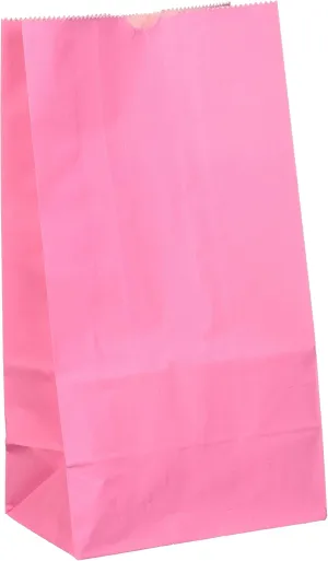 Pink Paper Bags, 4lb pack of 50
