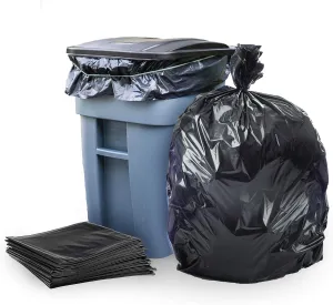 Plasticplace 65 Gallon Trash Bags │ 3.0 Mil │ Black Heavy Duty Garbage Can Liners │ 50” X 48” (50Count)