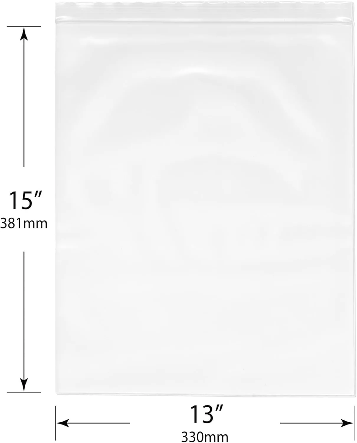 Plymor 13" x 15" (Pack of 25), 6 Mil Industrial Duty Zipper Reclosable Plastic Bags