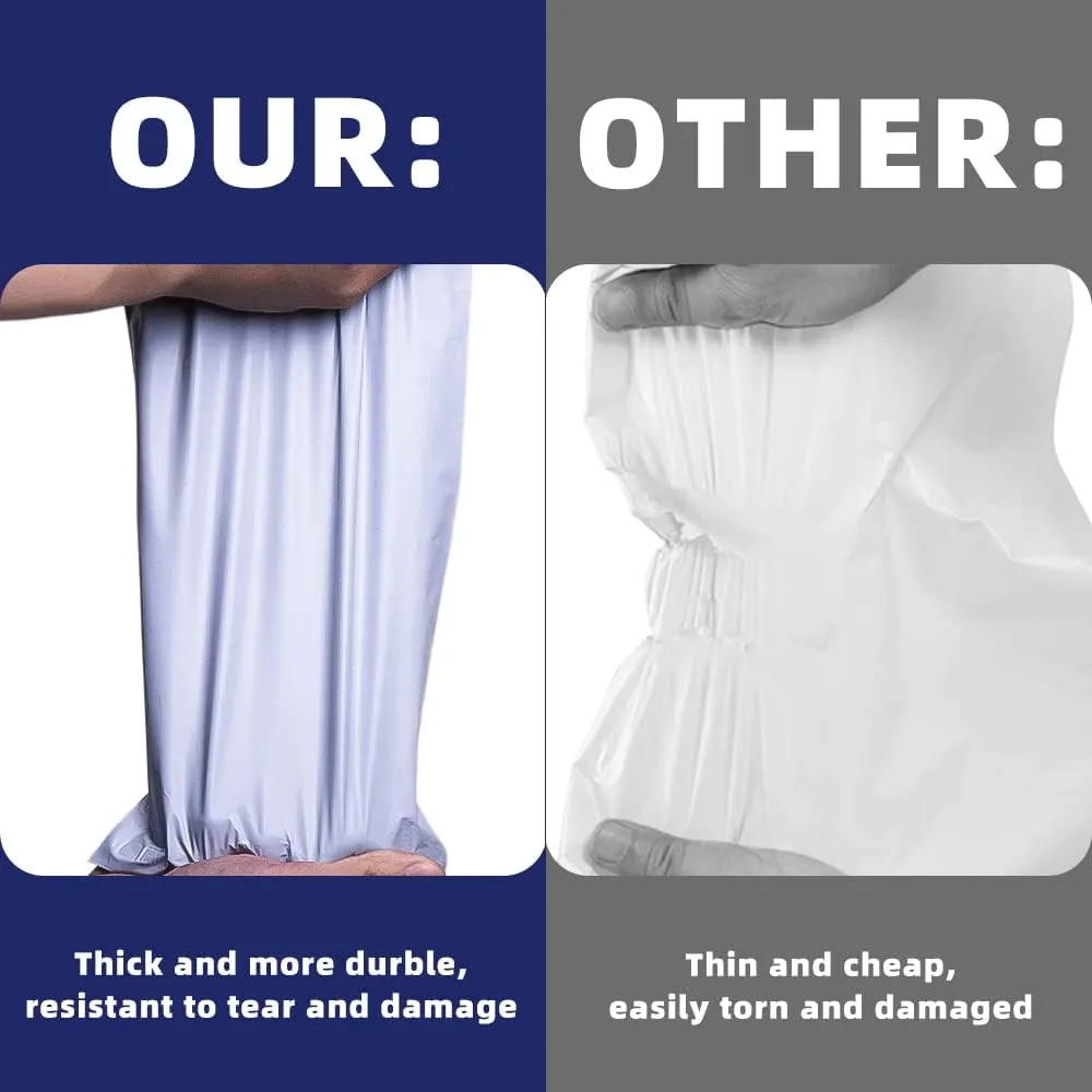 POLYSELLS Poly Mailers Shipping Envelopes, Strong Adhesive Sealing, Waterproof, and Tear-resistant Postal Mailing Bags for Clothing, Books, and Accessories (White, 14.5x19 Inch, 500 pcs)