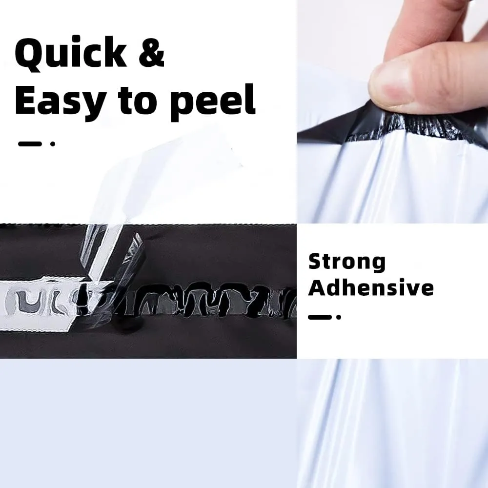 POLYSELLS Poly Mailers Shipping Envelopes, Strong Adhesive Sealing, Waterproof, and Tear-resistant Postal Mailing Bags for Clothing, Books, and Accessories (White, 14.5x19 Inch, 500 pcs)