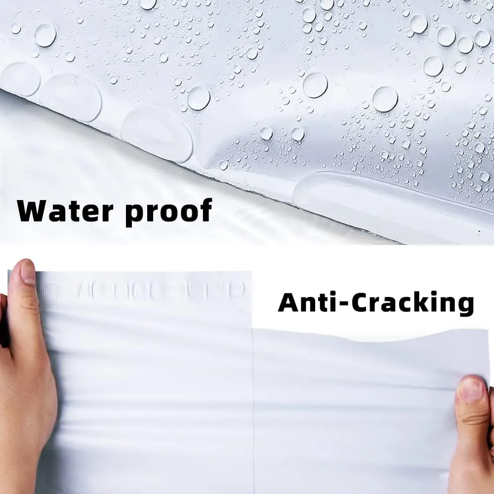 POLYSELLS Poly Mailers Shipping Envelopes, Strong Adhesive Sealing, Waterproof, and Tear-resistant Postal Mailing Bags for Clothing, Books, and Accessories (White, 14.5x19 Inch, 500 pcs)