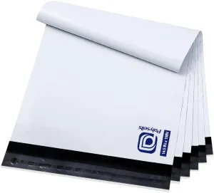 POLYSELLS Poly Mailers Shipping Envelopes, Strong Adhesive Sealing, Waterproof, and Tear-resistant Postal Mailing Bags for Clothing, Books, and Accessories (White, 14.5x19 Inch, 500 pcs)
