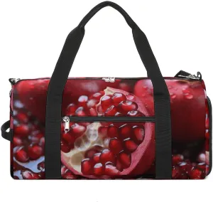 Pomegranate Fruit Gym Bag for Men Women Water Resistant Duffle Bag Travel Lightweight Bag for Travel Sports
