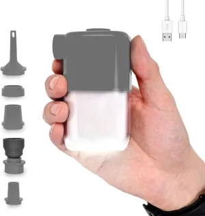 Portable Air Pump for Inflatables,Electric Air Pump with 3600mAh 4.5KPa & Camping Light,Mini Electric Air Pump with Inflate Deflate for Air Mattresses, Pool Floats,Vacuum Storage Bags,Camping Gear