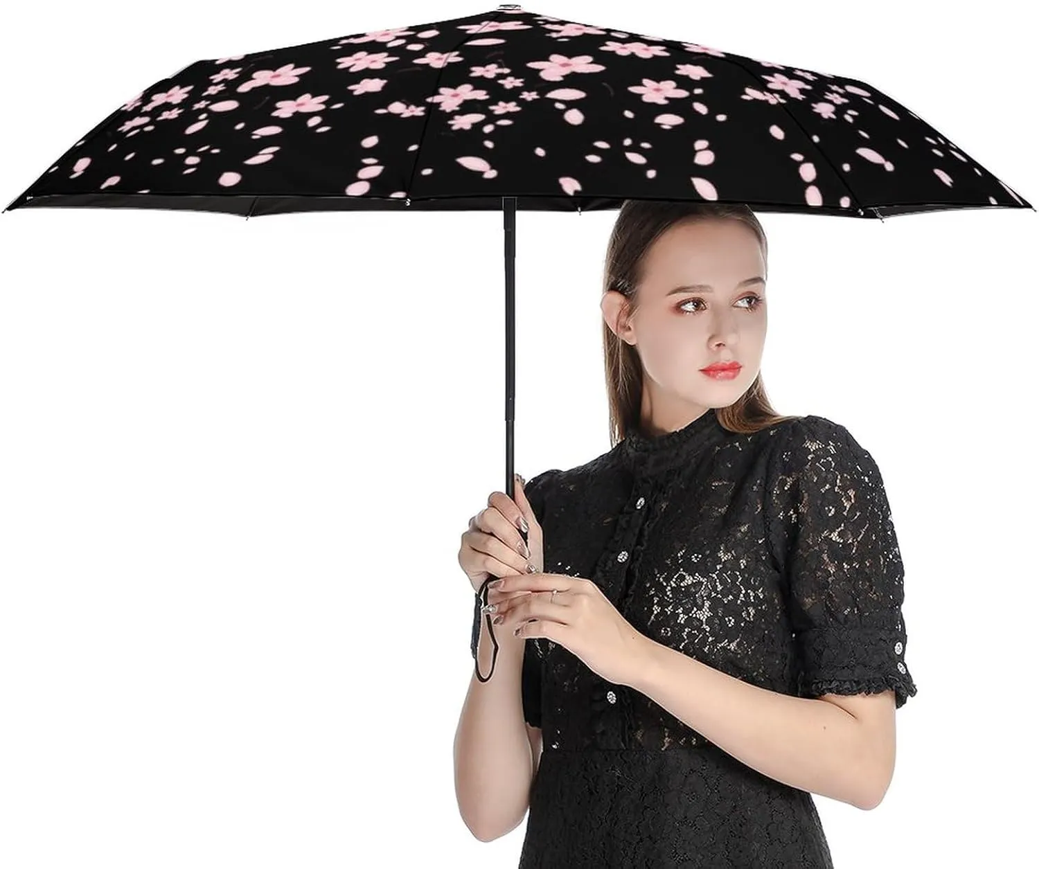 Portable Travel Umbrella Folding Automatic Compact Anti-UV Umbrellas for Rain/Sun