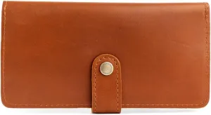 Portland Leather Goods Women's Bifold Wallet – Slim Design with Secure Snap, 8 Card Slots & Interior Zipper Pocket – Honey