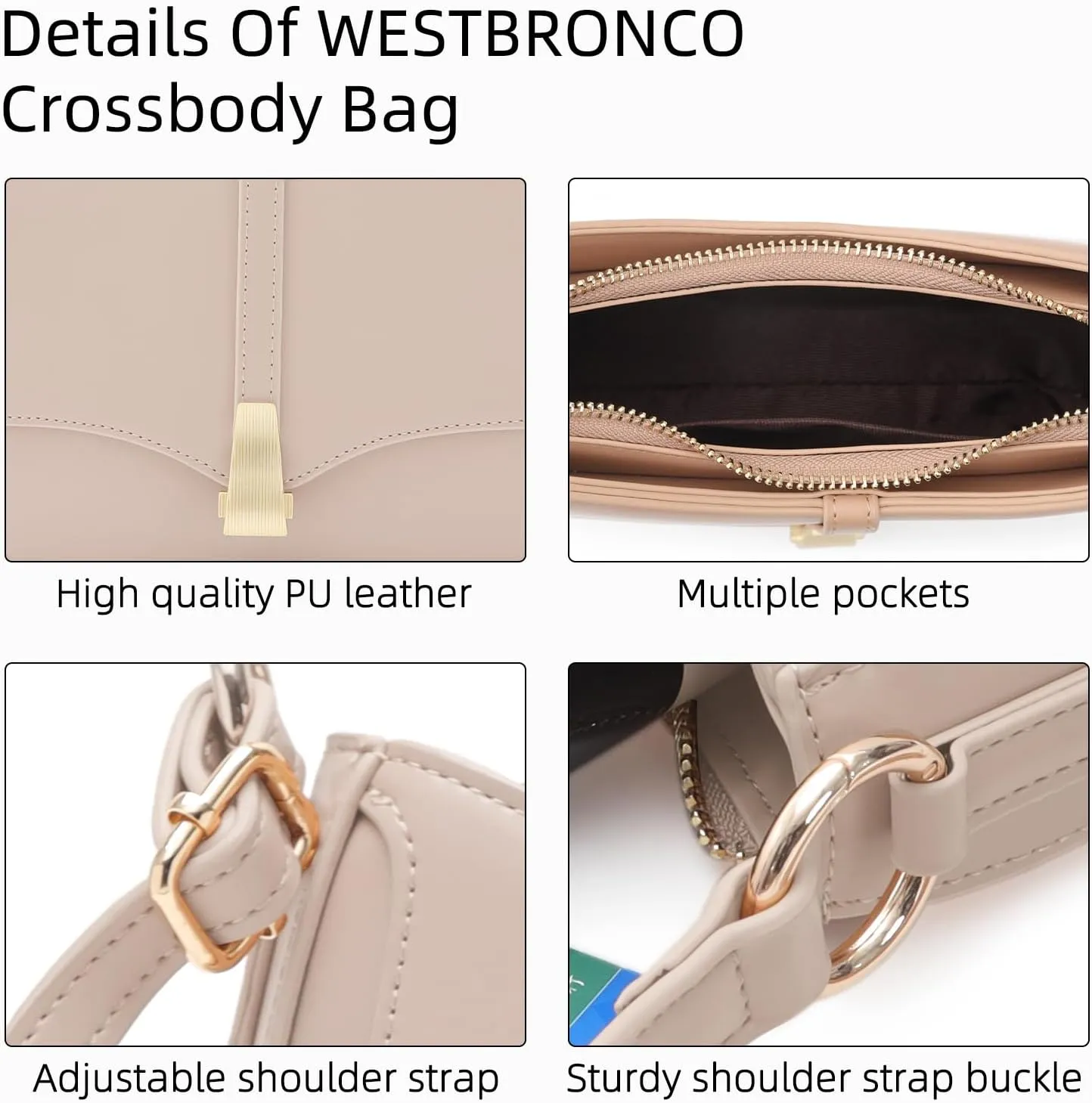 Prettyzys Crescent Shoulder Bag for Women, Vintage Retro Vegan Leather Clutch Tote Handbags Crossbody Bags Handbag for Women
