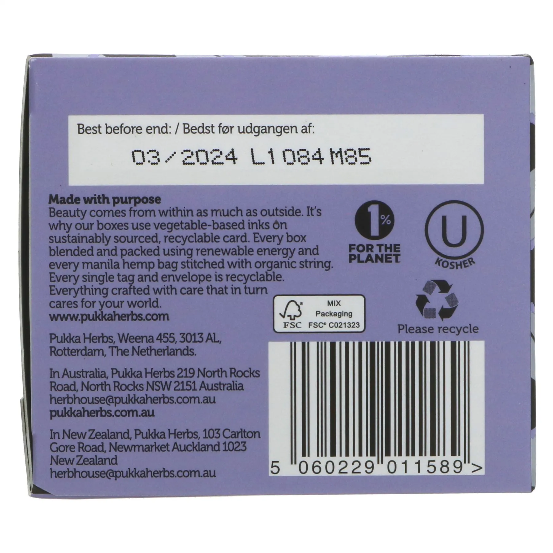 Pukka | Gorgeous Earl Grey - Organic and Fairtrade | 20 bags