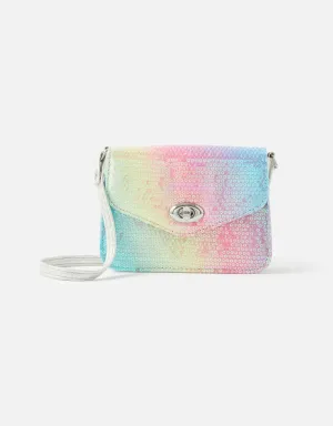 Rainbow metallic cross body bag