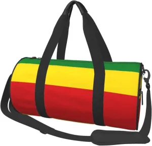 Rastafari Flag Duffel Tote for Men and Women Backpacking Travel and Storage Shoulder Bag