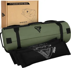 RDX Sandbag for Fitness Weights Training, Unfilled Power Bags with Handles, 5-200 LBs Adjustable Weighted Slam Bag for Strength Powerlifting Running Heavy Workout Home Gym Exercise, Sold AS UNFILLED