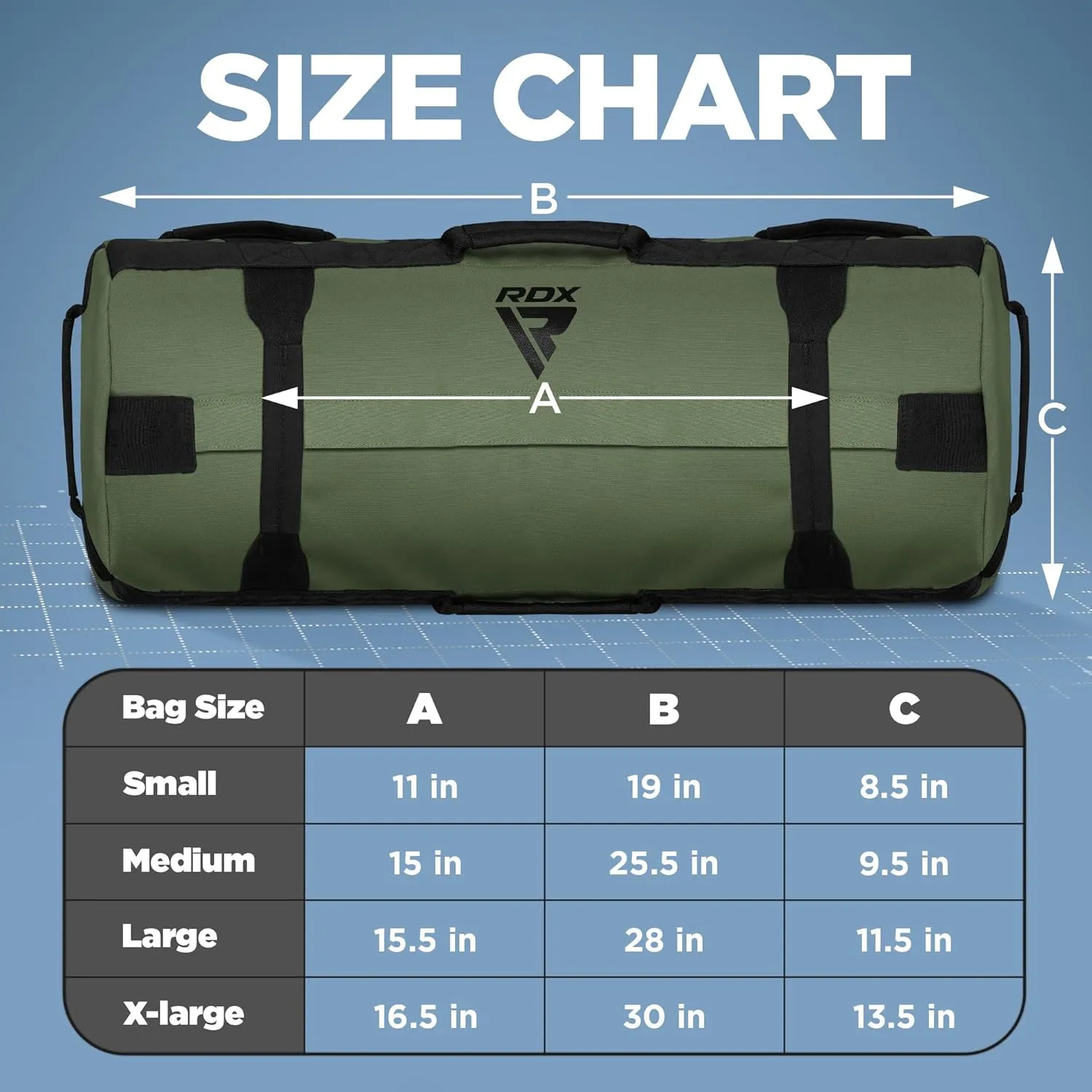 RDX Sandbag for Fitness Weights Training, Unfilled Power Bags with Handles, 5-200 LBs Adjustable Weighted Slam Bag for Strength Powerlifting Running Heavy Workout Home Gym Exercise, Sold AS UNFILLED
