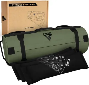 RDX Sandbag for Fitness Weights Training, Unfilled Power Bags with Handles, 5-200 LBs Adjustable Weighted Slam Bag for Strength Powerlifting Running Heavy Workout Home Gym Exercise, Sold AS UNFILLED