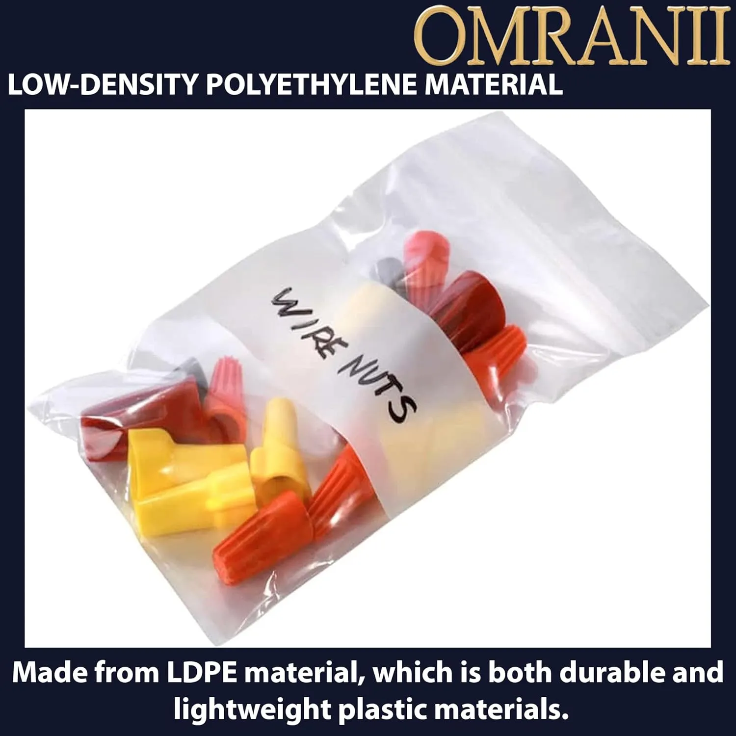 Reclosable Zip Poly Bags Write On Block, 4Mil 8" X 10W" & 100 Bags | LDPE Material, Clear Plastic with Resealable Lock Seal Zipper | Resealable Zip Top Lock For Travel, Storage, Packaging & Shipping