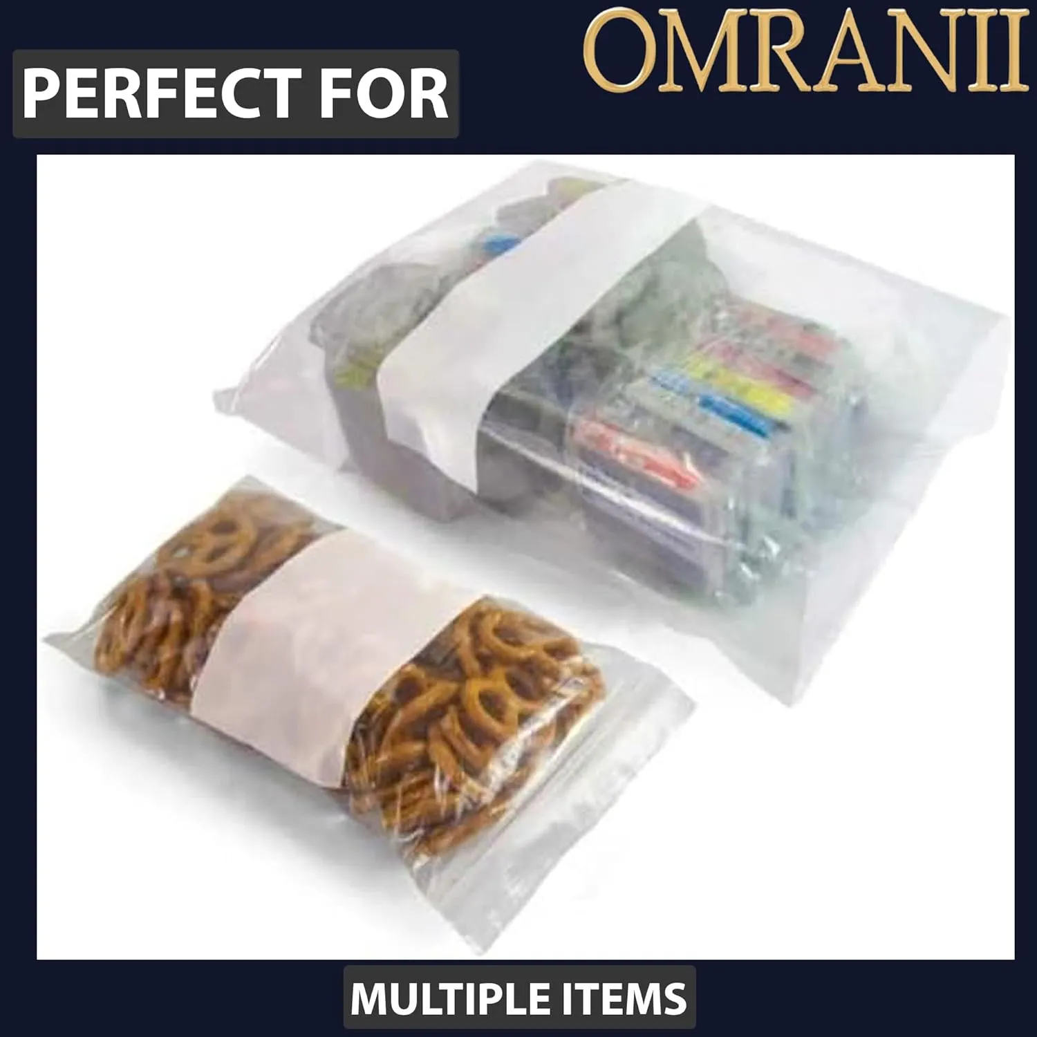 Reclosable Zip Poly Bags Write On Block, 4Mil 8" X 10W" & 100 Bags | LDPE Material, Clear Plastic with Resealable Lock Seal Zipper | Resealable Zip Top Lock For Travel, Storage, Packaging & Shipping