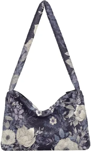 Red Beige Tricolor Premium Gray Watercolor Plush Bag, Women Handbag, Shoulder Handbag Women