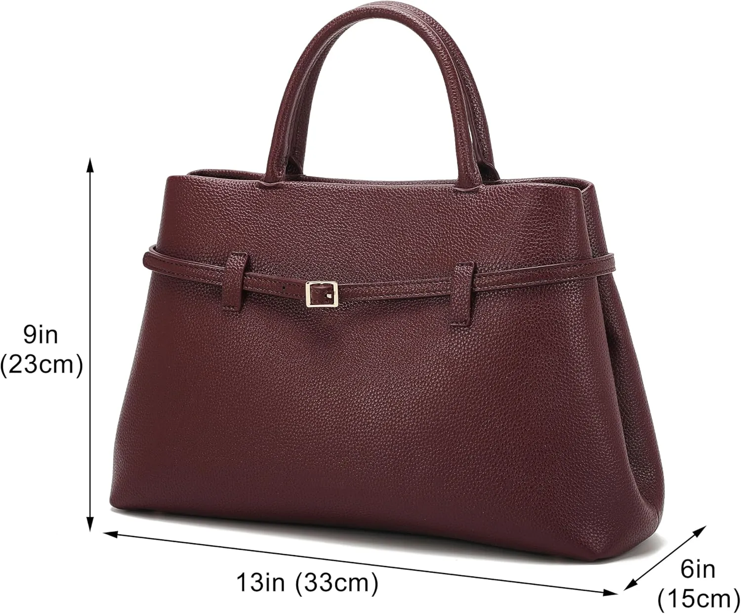 Rejolly Tote Bag for Women Buckle Belt Leather Handbag Top Handle Trendy Shoulder Purse