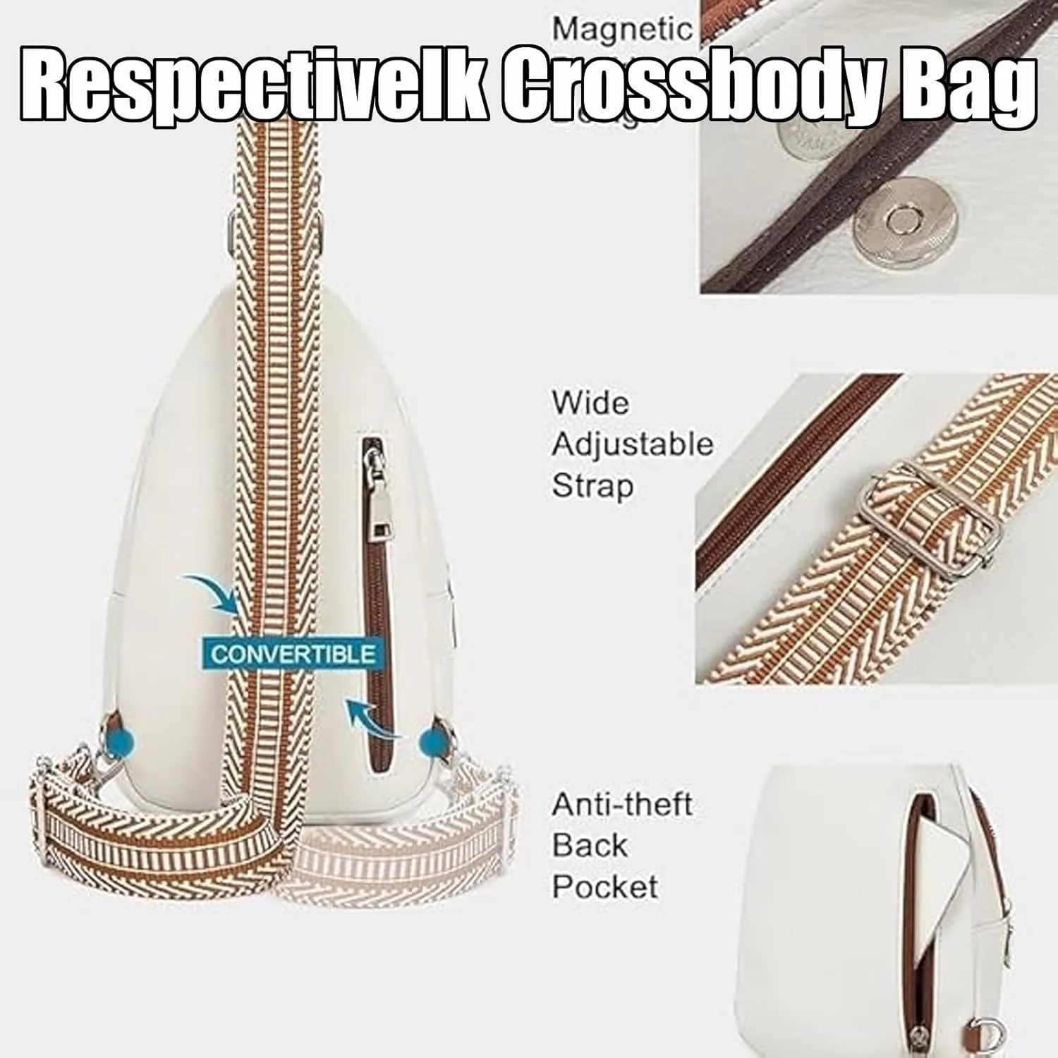 Respectivelk Crossbody Bag for Women, Respectivelk Interprek Crossbody Leather Purse Bags, Interprek Cross Body Wallet Bag