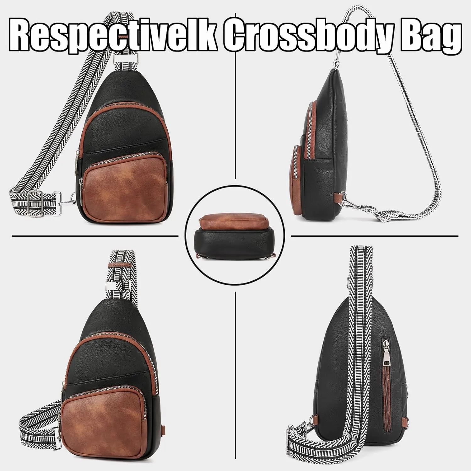 Respectivelk Crossbody Bag for Women, Respectivelk Interprek Crossbody Leather Purse Bags, Interprek Cross Body Wallet Bag