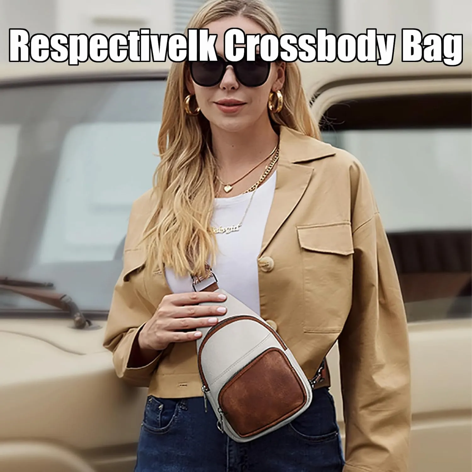 Respectivelk Crossbody Bag for Women, Respectivelk Interprek Crossbody Leather Purse Bags, Interprek Cross Body Wallet Bag