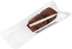 Restaurantware-5 x 3 Inch Treat Bags, 100 Microwavable Cookie Bags - Lip And Tape Design, Heat-Resistant, Clear Plastic Resealable Bakery Bags, Grease-Resistant, For Candy, Nuts, And Party Favors