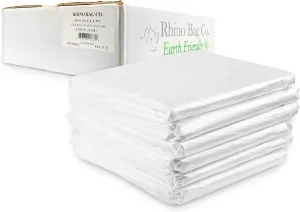 Rhino Bag: 30 Gal Capacity Heavy Duty and Waterproof Large Clear Plastic Storage Bags Jumbo Size for Clothes, Comforters, Luggage, Bedding, Travel Supplies, Packing and Moving - Reusable