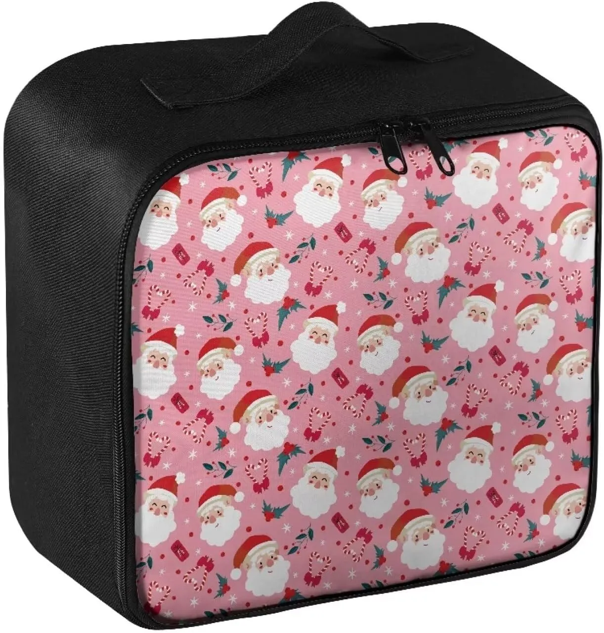 Rnyleeg Pink First Aid Kit Empty First Aid Bag for Home Christmas Santa Medical Kit for College Dorm Cute Portable Emergency Trauma Kit