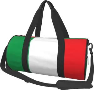 Round Duffle Bag Italian Flag Unisex Travel Bag Duffle Bag