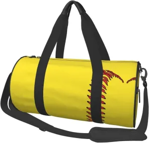 Round Duffle Bag Softball Baseball Unisex Travel Bag Duffle Bag