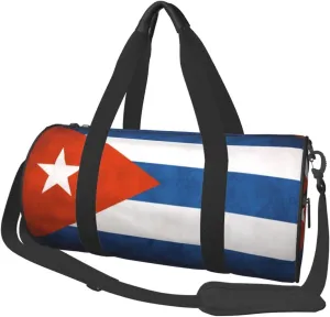 Round Duffle Bag Ugly Cuban Cuba Flag Unisex Travel Bag Duffle Bag