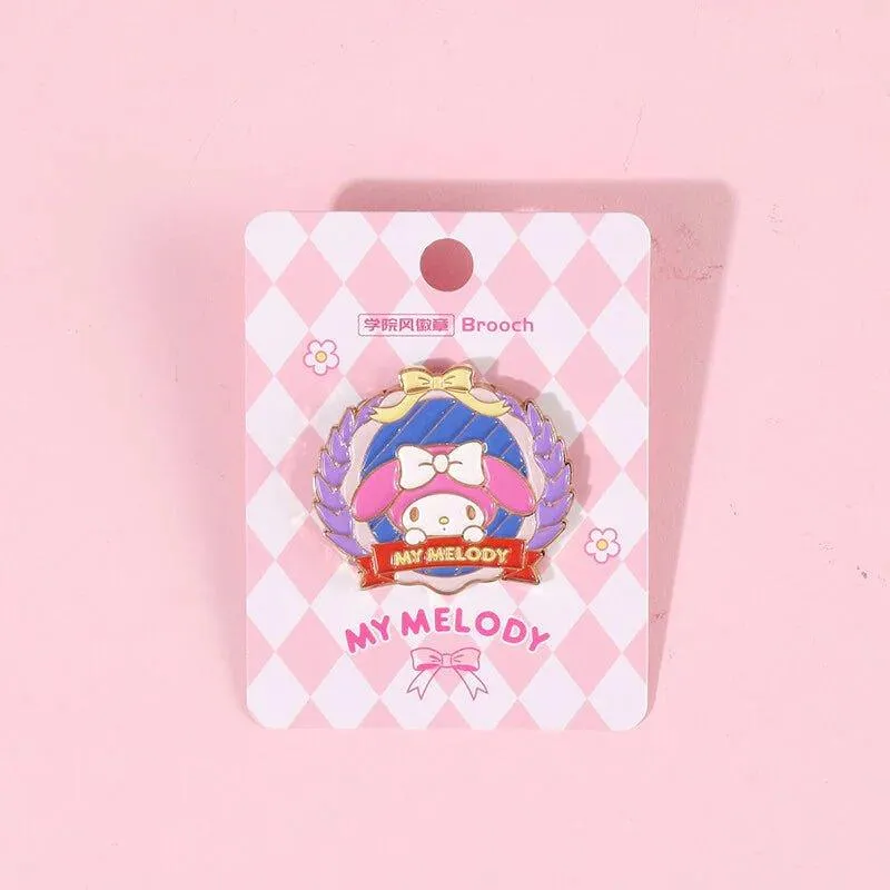 Sanrio College Style Medal Pins