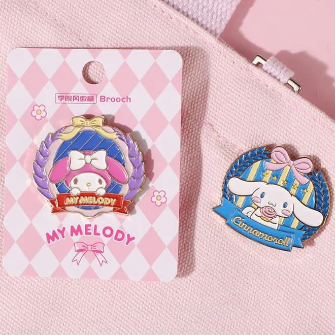 Sanrio College Style Medal Pins