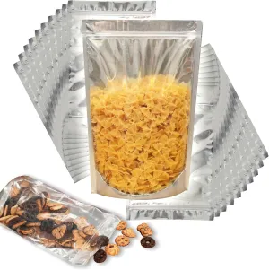 SARKA 30 Food Storage 1 Gallon Mylar Bags- Long Term and Extra Thick Baggies- Resealable Food, Jewelry, Accessories Bags- 14"L x 10"W x 2"H