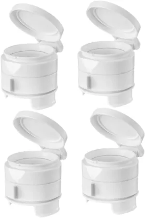 Sealing Clamp for Food Storage Bag Clip Pour-out Mouth 4pcs Set Snack Bag Sealer for Camping and Travel