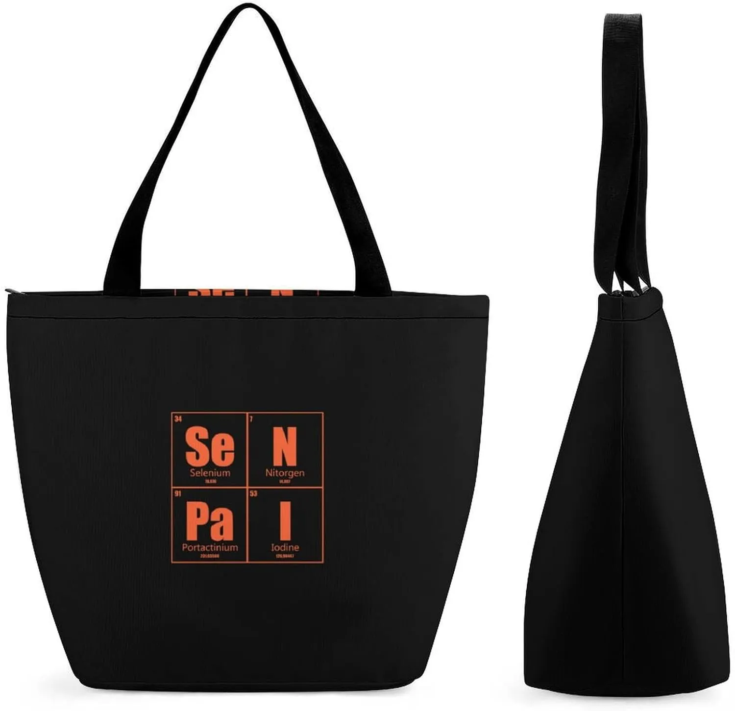Senpai Periodic Table Women's Reusable Shopping Bags Foldable Tote Bag Lightweight Handbag for Work Travel