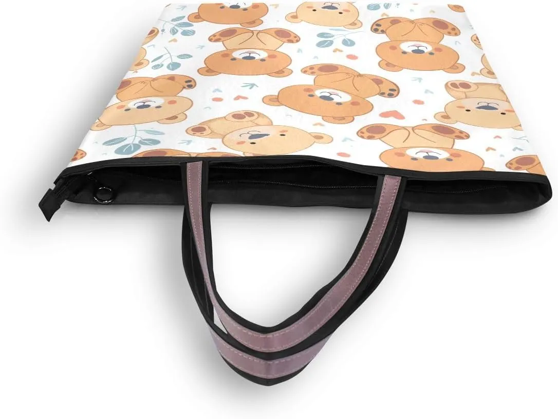 senya Cute Smile Bears Shoulder Bags Large Handle Ladies Handbag