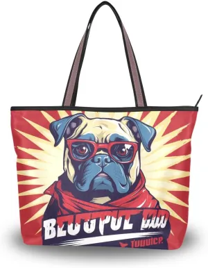 senya Struggle Dog Shoulder Bags Large Handle Ladies Handbag