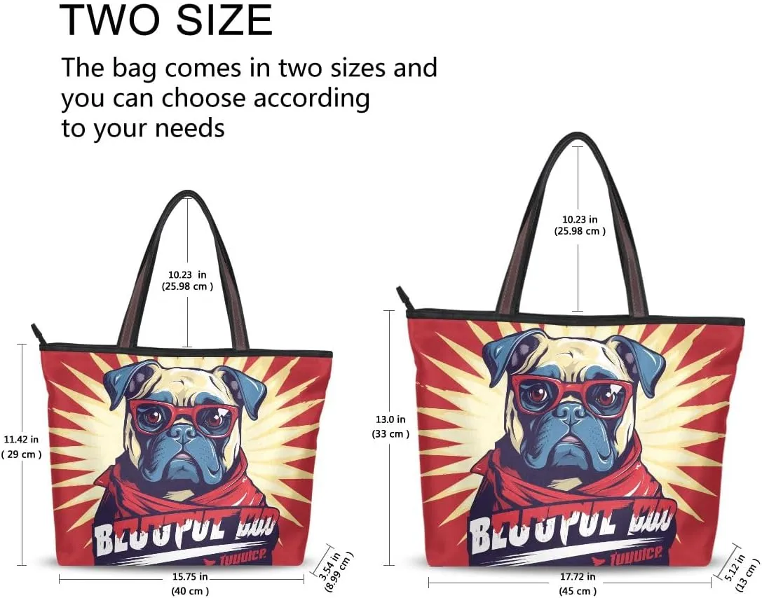 senya Struggle Dog Shoulder Bags Large Handle Ladies Handbag