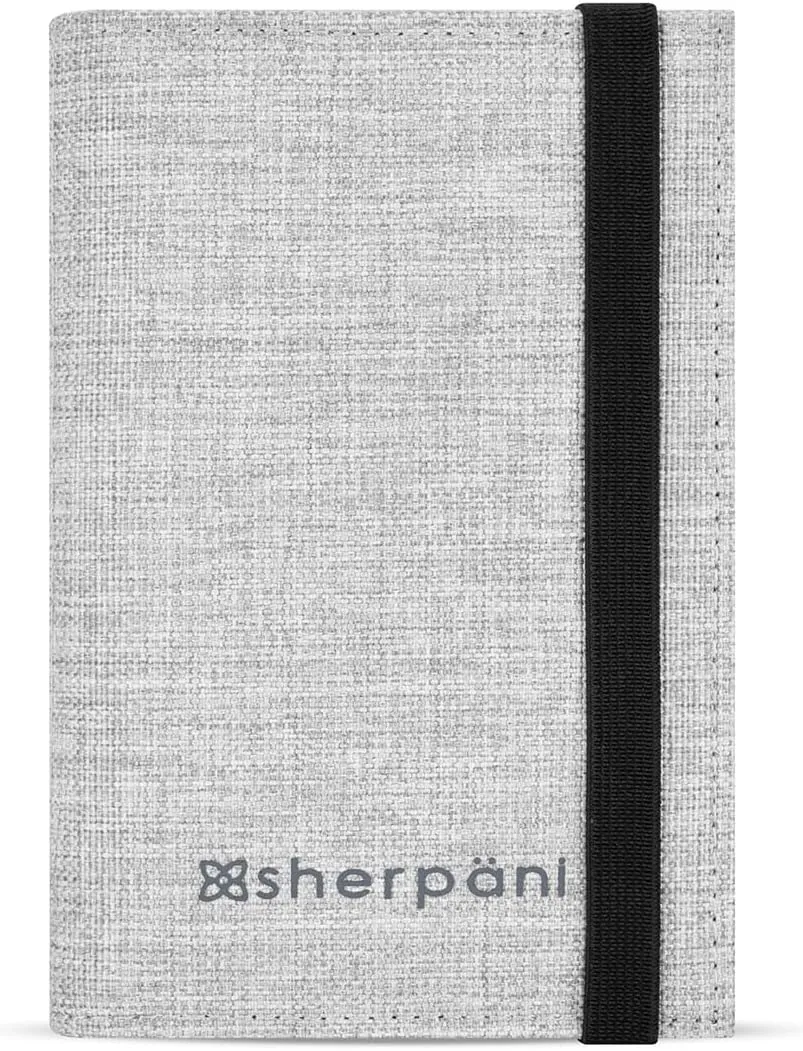 Sherpani Piper, RFID Blocking Neck Wallet, Secure Neck Pouch, Stylish Travel Pouch, Passport Holder for Women, Travel Gift for Mothers Day 2025 (Sterling)