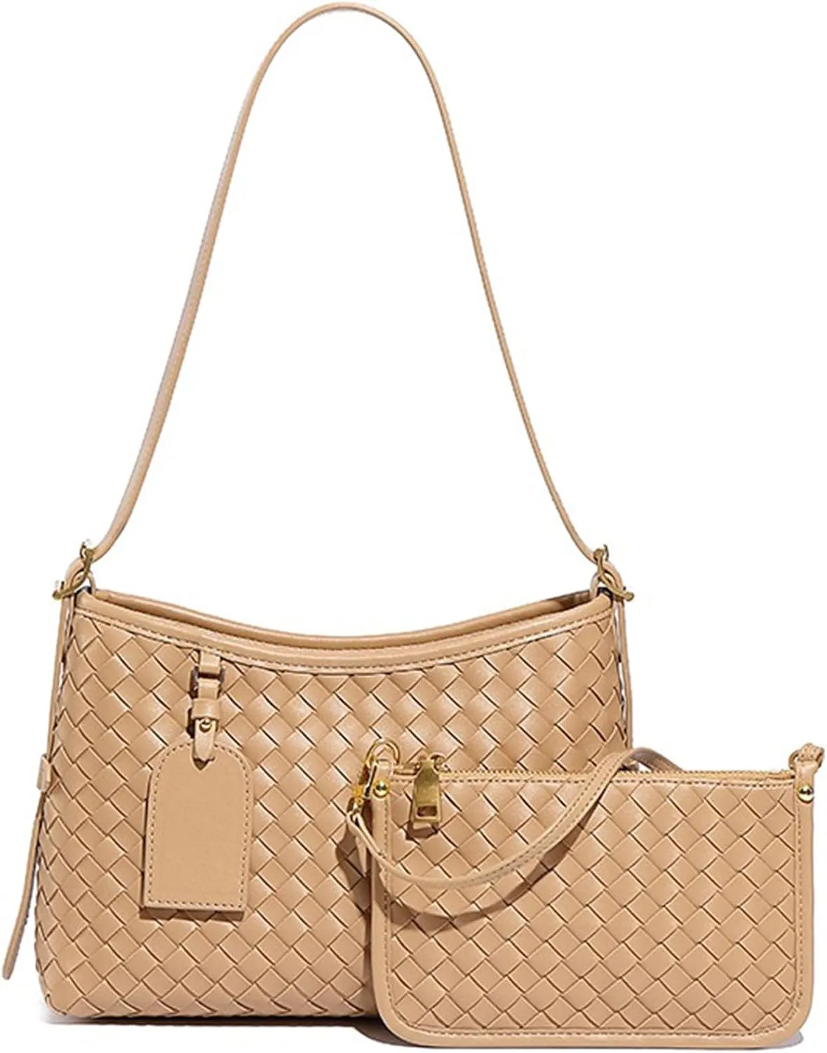 Shoulder Bag for Women Lightweight Tote Bags Vegan Leather Handbags Handmade with Wallet With Pocket Working Business Bags